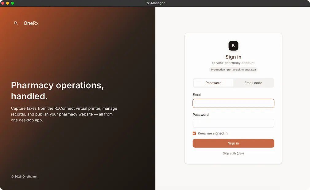 RxScribe desktop application